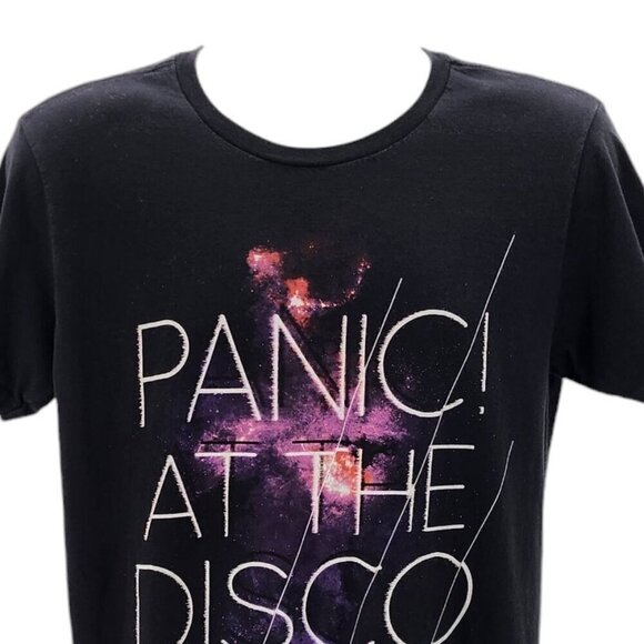 Vintage Bay Island Panic! At the Disco Galaxy Spell Out T-Shirt Mens Medium - Picture 2 of 6